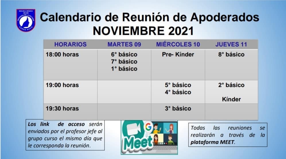 En este momento estás viendo Reunión de apoderados noviembre 2021
