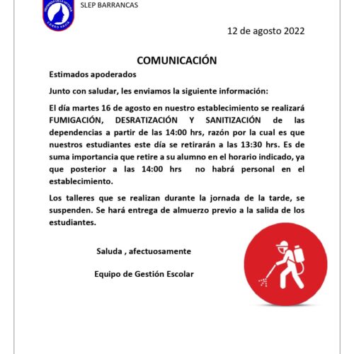 Estimada comunidad, compartimos con ustedes esta importante información
