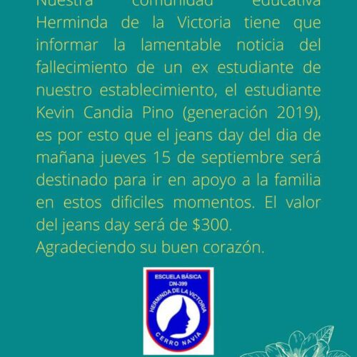 Estimados padres y apoderados victorianos.